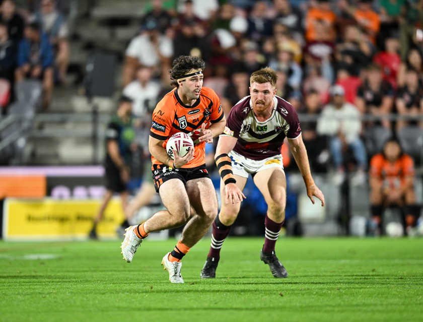 Cole Geyer in action for the Tigers. Photo: Zain Mohammed/QRL