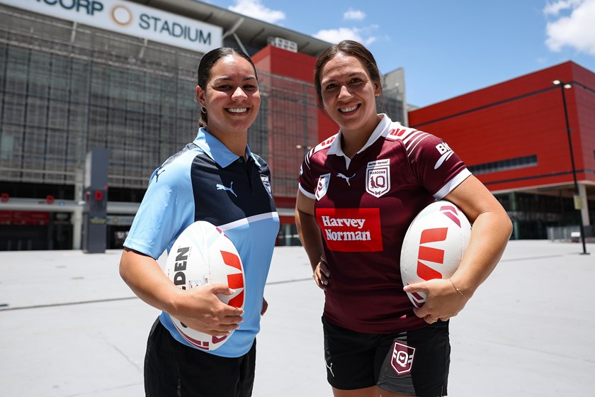 Kennedy Cherrington and Evania Pelite. Photo: Gaby Barns/QRL