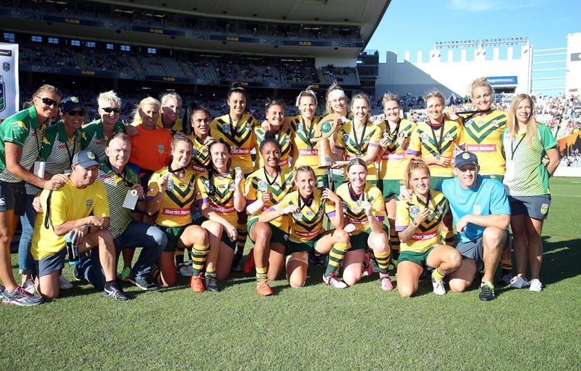 The Jillaroos after winning the 2017 Auckland Nines. Photo - submitted by Kody House