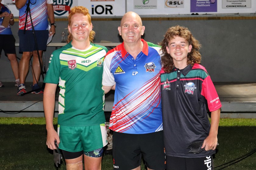 Dual-winners of the mullet award - Luke Cronon and Toby Milne. Photo: Camille Vowles