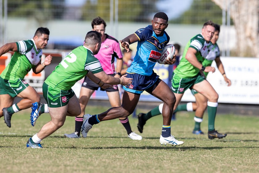 Sherwin Tanabi playing for the Gold Coast Vikings in the Chairman's Challenge. Photo: Jim O'Reilly/QRL