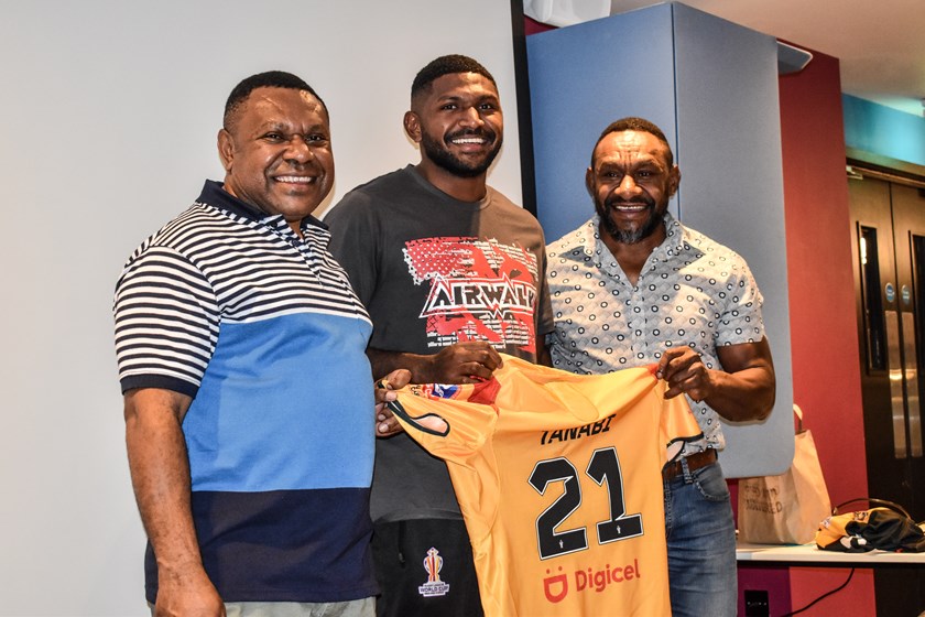 Tanabi at the jersey presentation ahead of PNG's clash with Tonga. Photo: Max Ellis/QRL