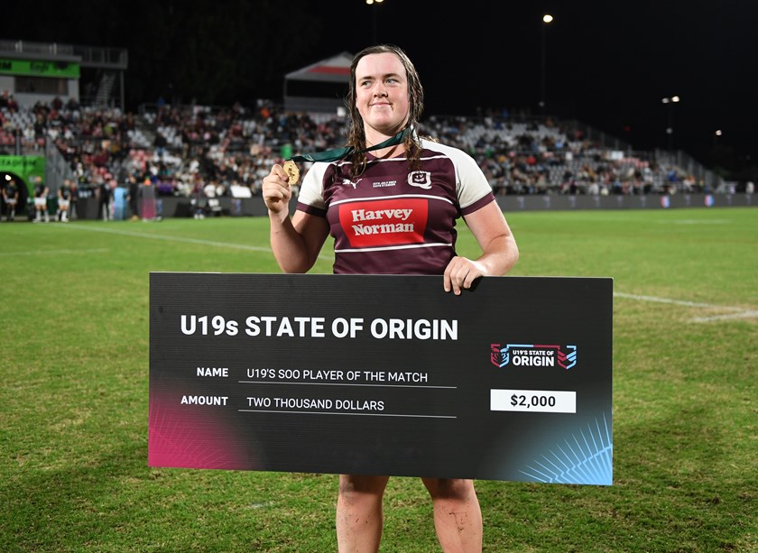 Player of the match Rilee Jorgensen. Photo: NRL Imagery