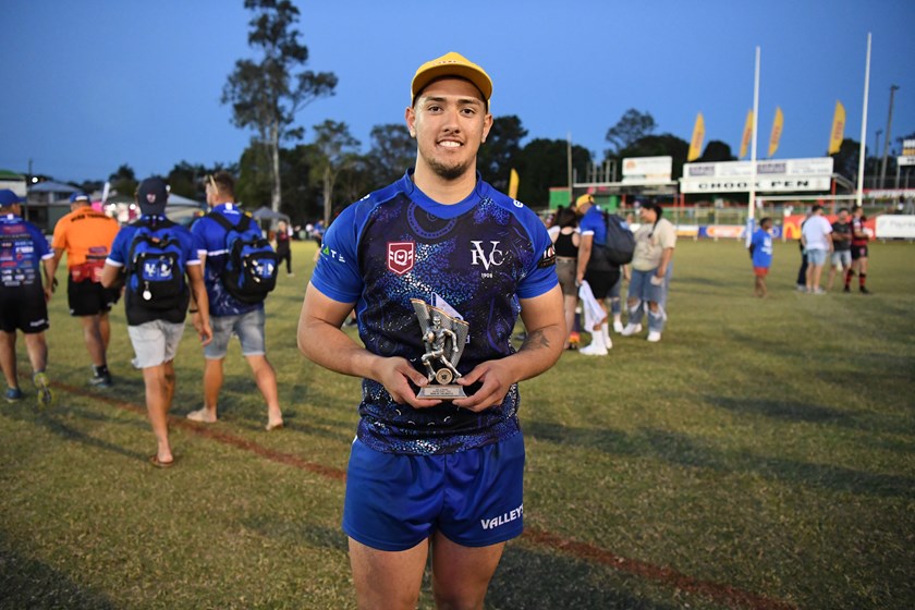 Player of the grand final Rashaun Denny. Photo: Vanessa Hafner