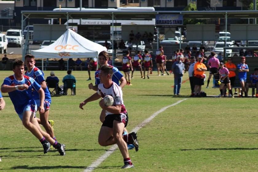 Colby Richardson in action while playing in Bundaberg. Photo: Supplied