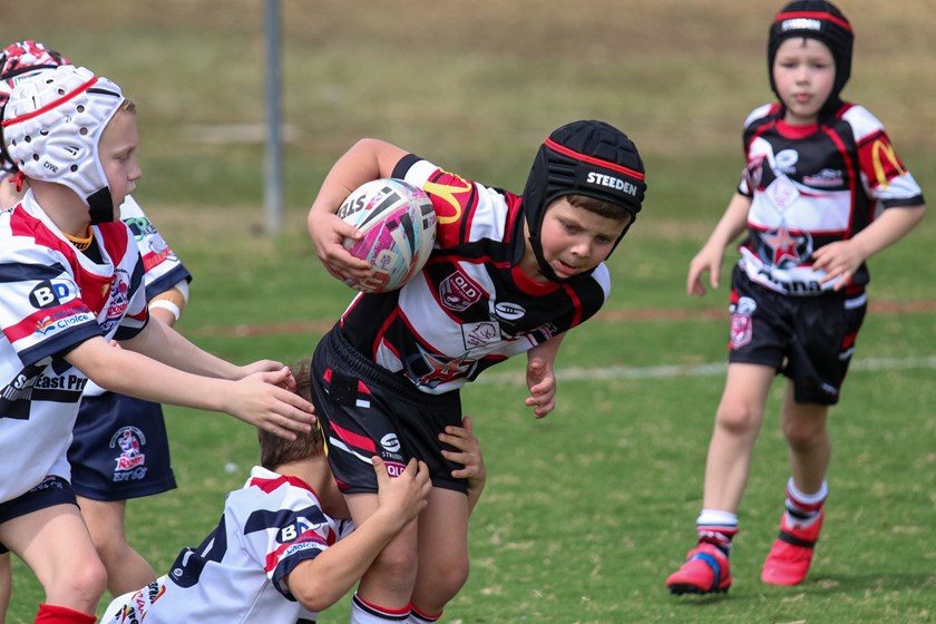 Wests Arana Hills took on Brighton Roosters at Saturday's gala day. Photo: Cameron Stallard/QRL
