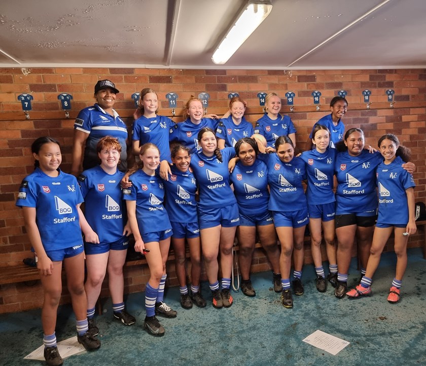 Jacintha with her under 14s Valleys team this year.