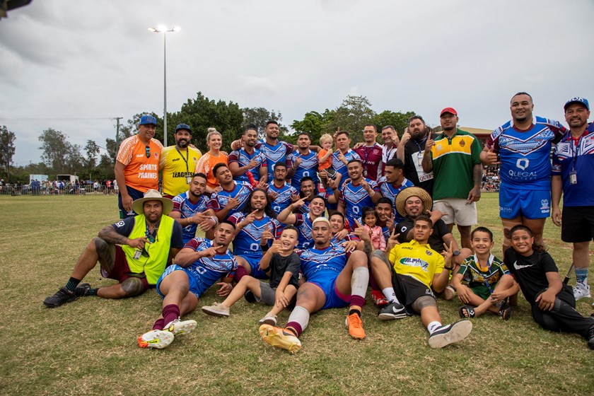 The 2021 QPICC men's champions, Samoa. Picture: Jim O'Reilly/QRL