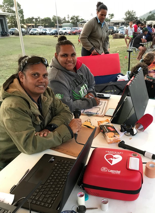Volunteers working hard behind the scenes at the Three Rivers Rugby League grand final at Hopevale