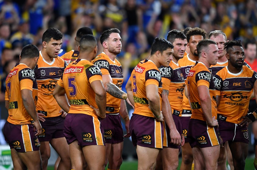 The Broncos at the weekend. Photo: NRL Images