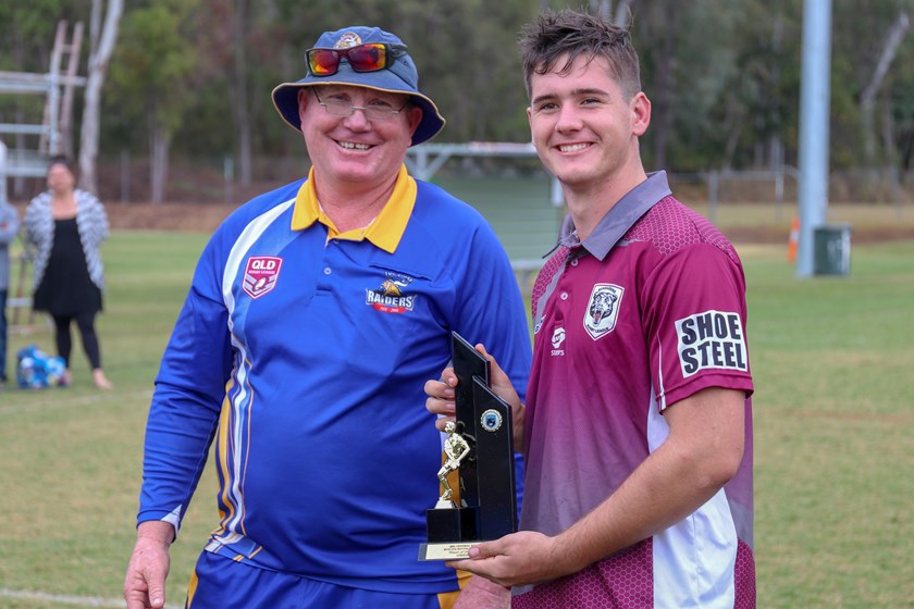 Bundaberg's Colby Richardson received both the Under 18 Player of the Plate Final and Player of the Carnival honours.
