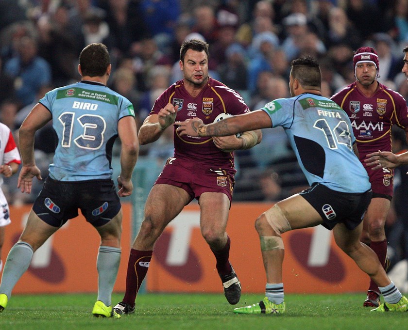 Running the ball. Photo: NRL Images
