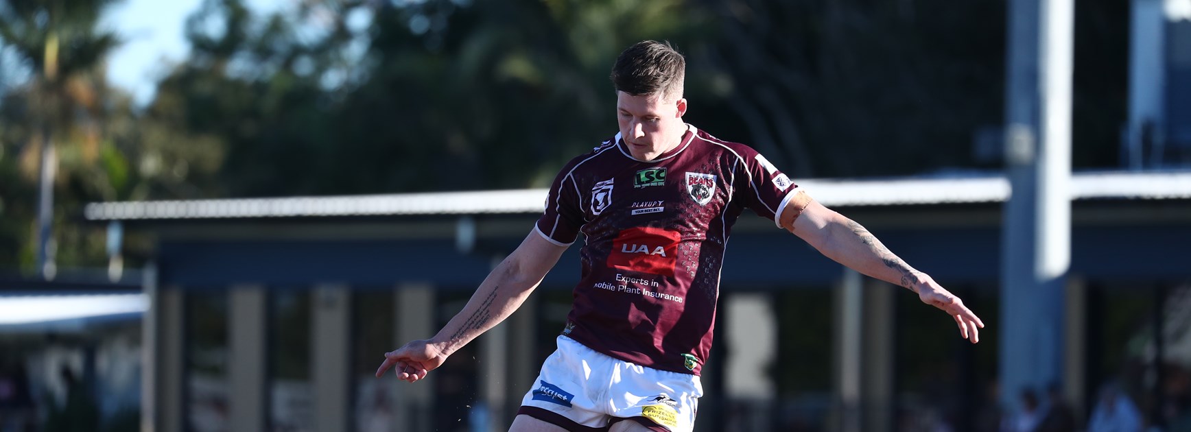 Josh Rogers (pictured in Round 13) kicked five from five conversions in Round 12. Photo: Jason O'Brien / QRL
