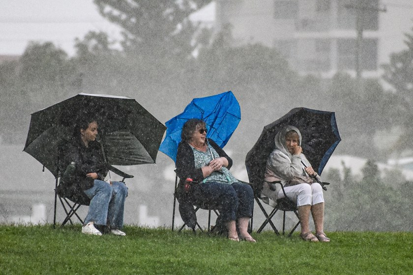 Some hardy fans watch Tweed Seagulls and Souths Logan Magpies in Tugun. Photo: Max Ellis / Tweed Seagulls Media