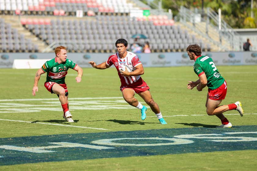 Hawkins in action against Wynnum Manly this year. Photo: Jacob Grams/QRL