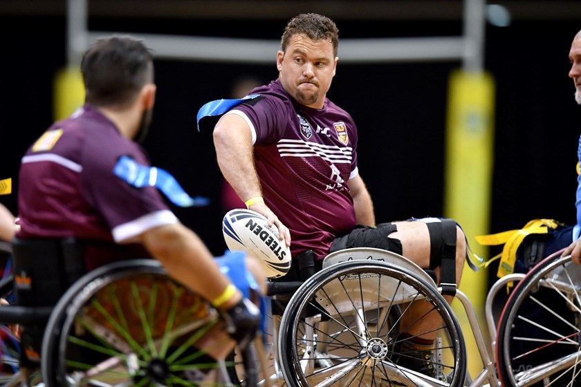 Shaun Harre in action for Queensland at last year's State of Origin in Sydney.