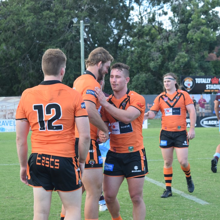 Welchy returns: Tigers celebrate big win over Central Queensland Capras