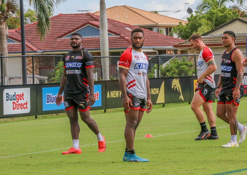 Rodrick Tai at Dolphins NRL training. Photo: Rikki-Lee Arnold/QRL