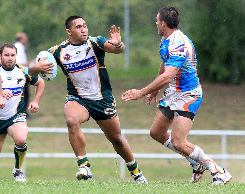 Tyson Lofipo in action for the Ipswich Jets in 2011. Photo: QRL
