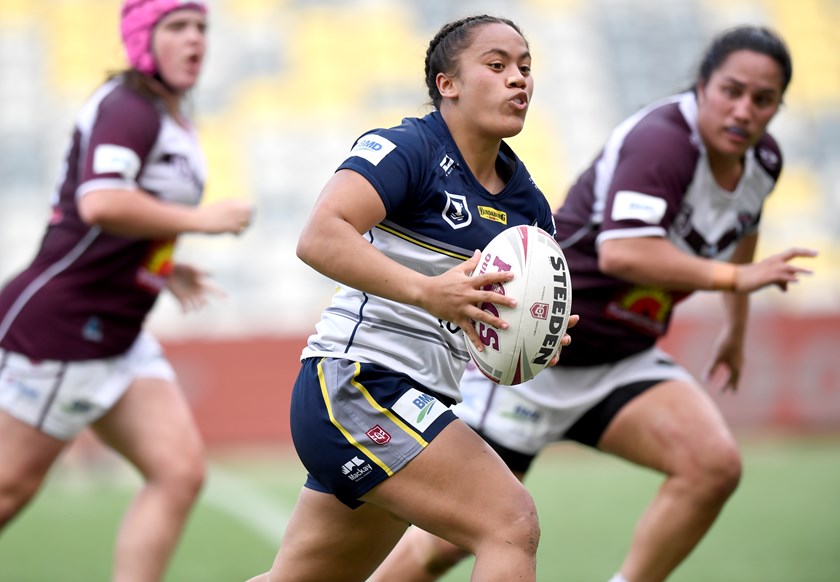 Destiny Brill in action for the North Queensland Gold Stars against Burleigh Bears. Photo: NRL Images