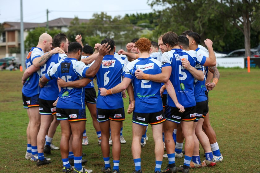 Bulimba's A grade players come together. Photo: Jorja Brinums/QRL