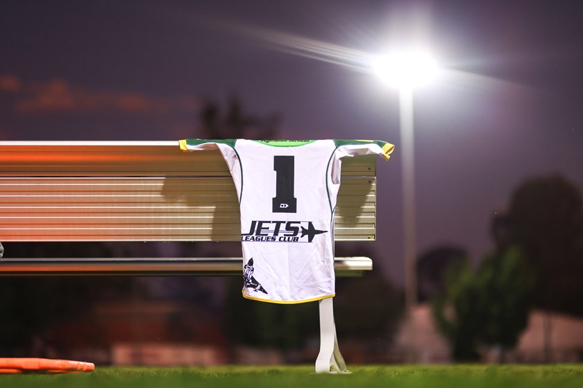 The No.1 jersey was also retired at the Ipswich Jets, in memory of Michael Purcell. Photo: Erick Lucero/QRL