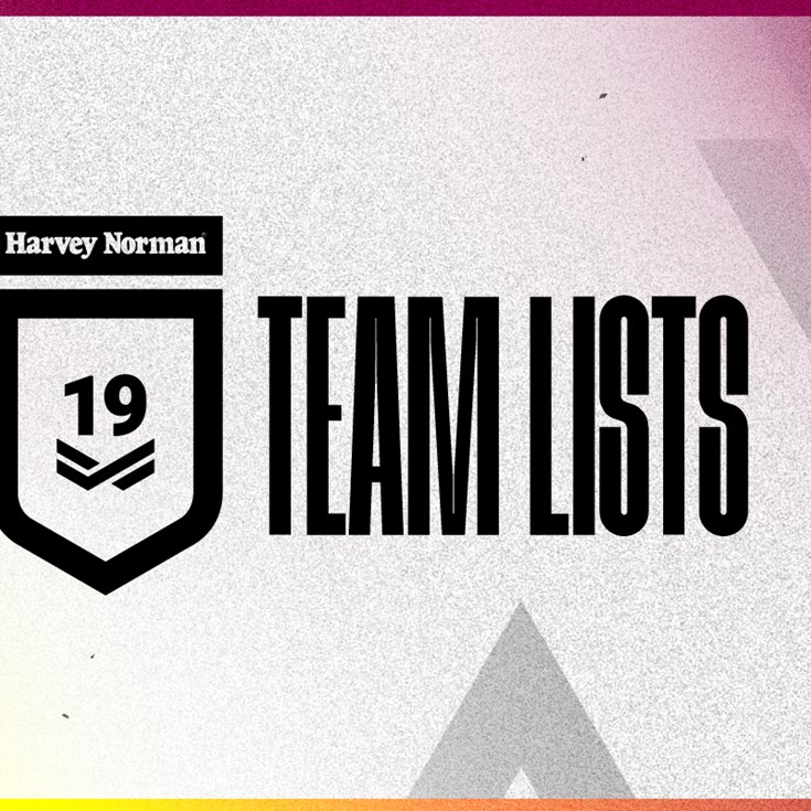 Round 3 Harvey Norman Under 19 team lists