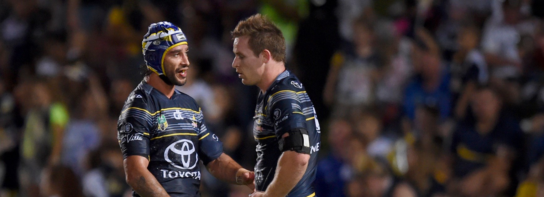 Cowboys combo Johnathan Thurston and Michael Morgan.