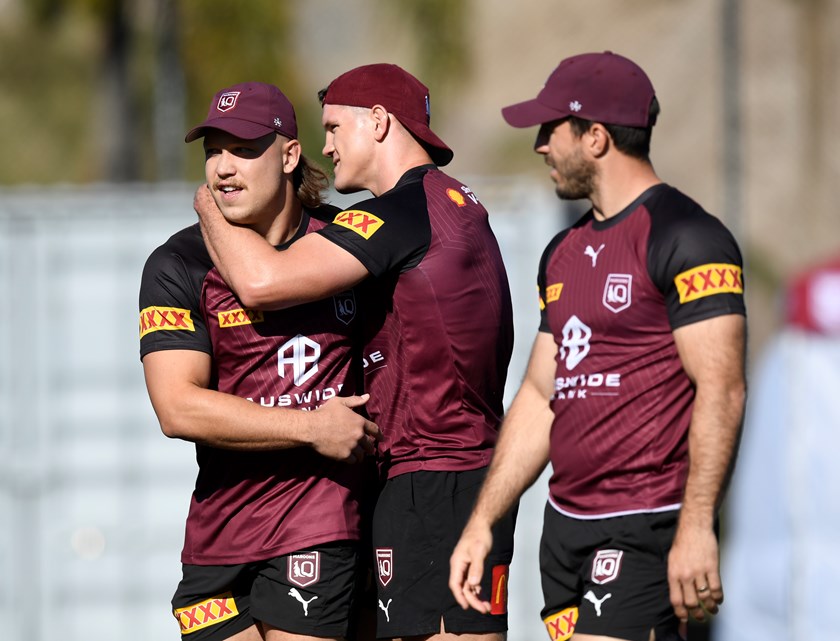 Gilbert with Reuben Cotter. Photo: NRL Imagery