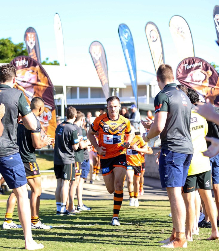 Darren Nicholls runs out with Brisbane Tigers. Photo: Erick Lucero / QRL
