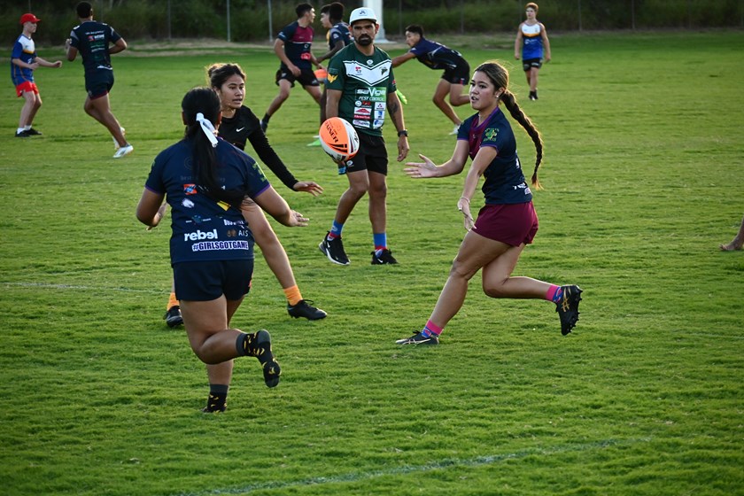 Getting stuck in at training. Photo: Ipswich Jets Media