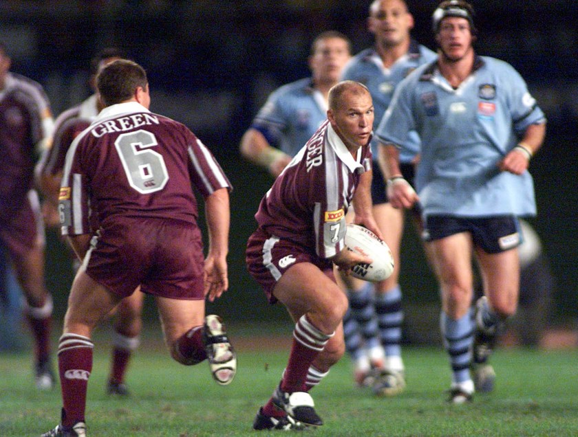 Allan Langer in action for Queensland in 2001. Photo: NRL Images