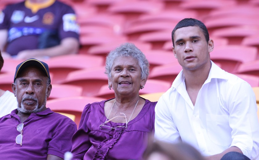 With my grandparents. Photo: NRL Images