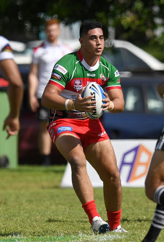 Keenan Palasia in action for Wynnum-Manly. Photo: QRL
