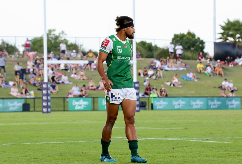 Ratu Jilivecevece in a trial for the Ipswich Jets. Photo: Rikki-Lee Arnold/QRL