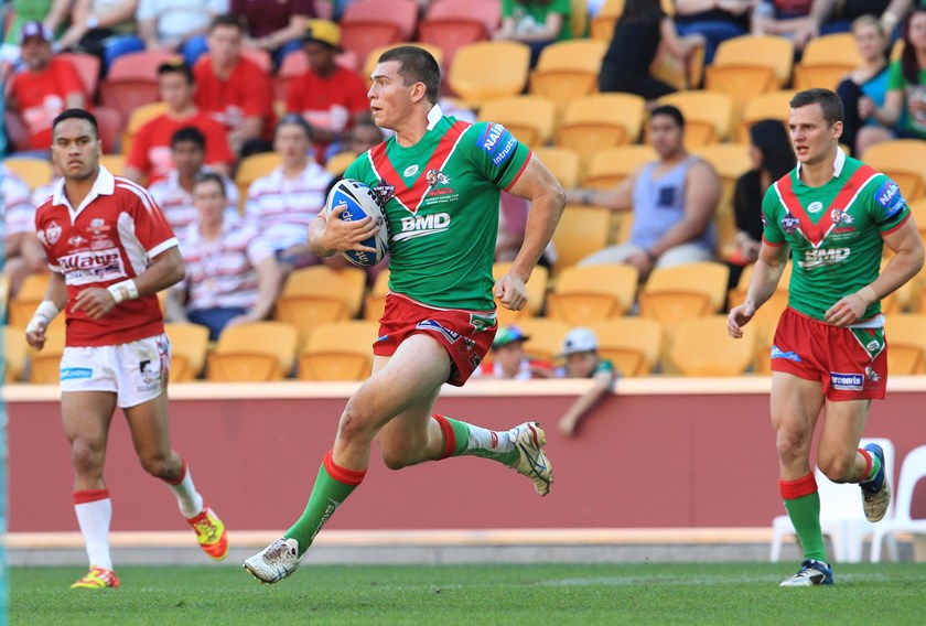 Peter Gubb during the 2012 grand final. Photo: QRL Media