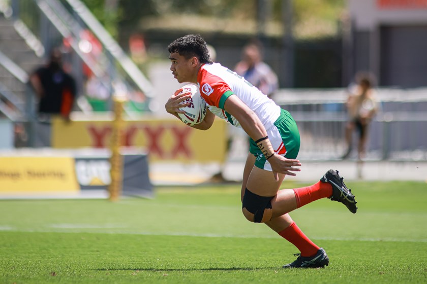 Leota playing for Queensland Under 17 City in 2022. Photo: Erick Lucero/QRL