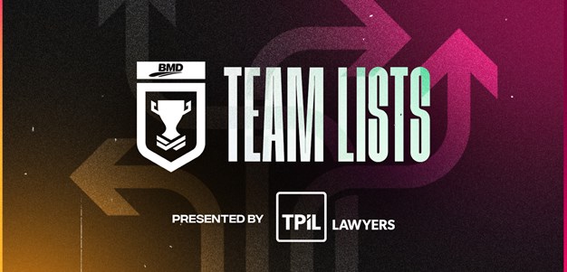 Round 1B BMD Premiership team lists