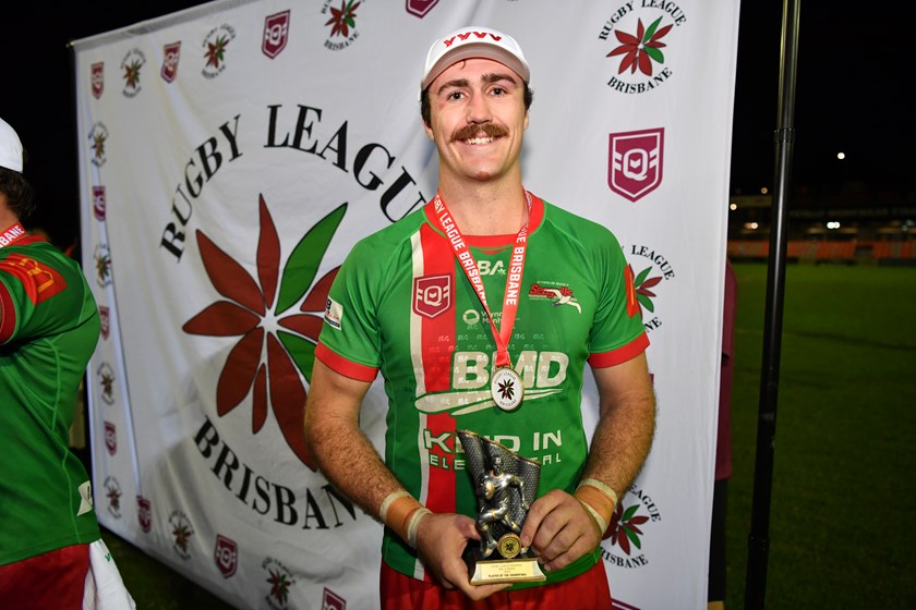 James Robinson with his player of the match award and winner's medallion. Photo: Vanessa Hafner