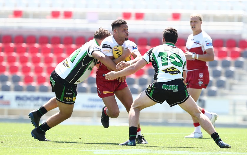 Redcliffe Dolphins won their way into a preliminary final in the Hastings Deering Colts competition by defeating Townsville Blackhawks. Photo: Jason O'Brien / QRL