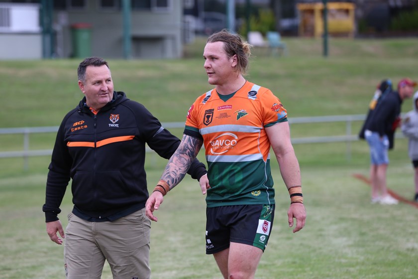 Milestone men Jon Buchanan and Blake Lenehan. Photos: Colleen Edwards / QRL