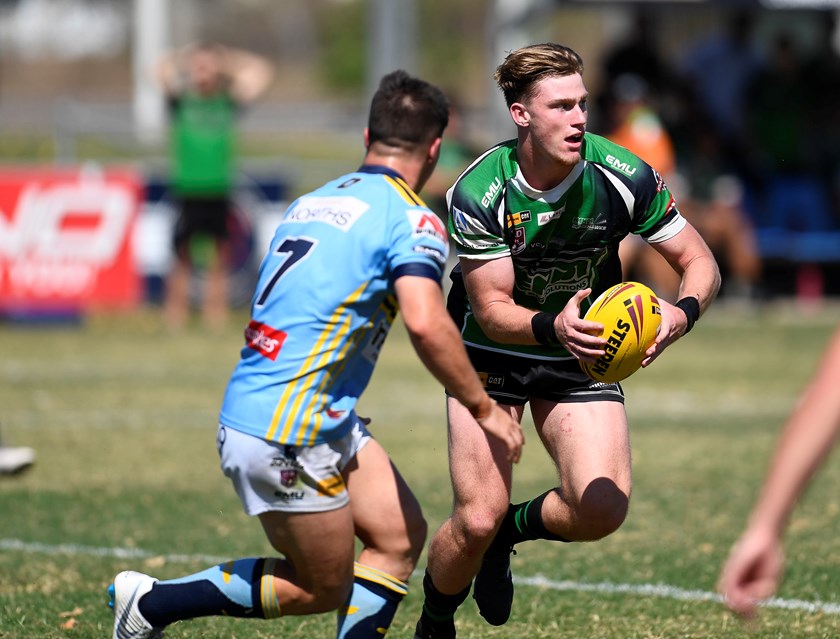 Logan Bayliss in action for Townsville Blackhawks in the Hastings Deering Colts competition.