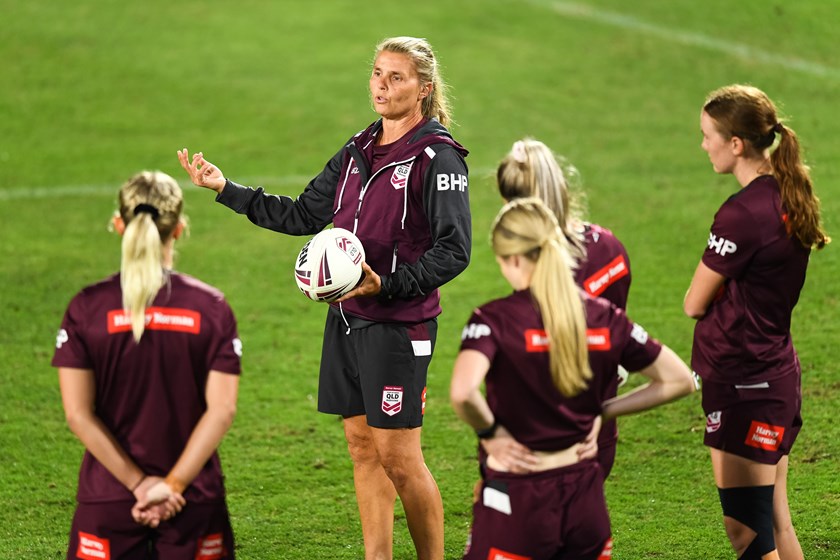 Karyn Murphy was an assistant coach of the victorious 2020 Harvey Norman Queensland Maroons. Photo: Nathan Hopkins / NRL