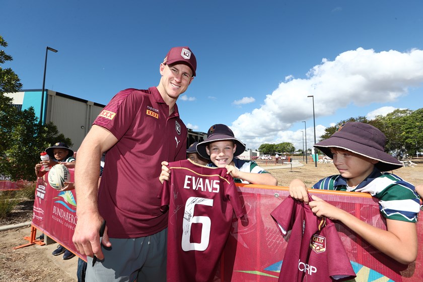 Daly Cherry-Evans at the 2021 Queensland Maroons fan day. Photo: Jason O'Brien/QRL
