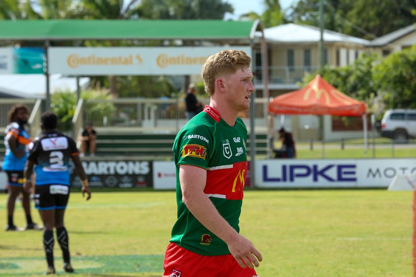 John Radel in Round 1 for the Wynnum Manly Hastings Deering Colts team. Photo: Jorja Brinums/QRL