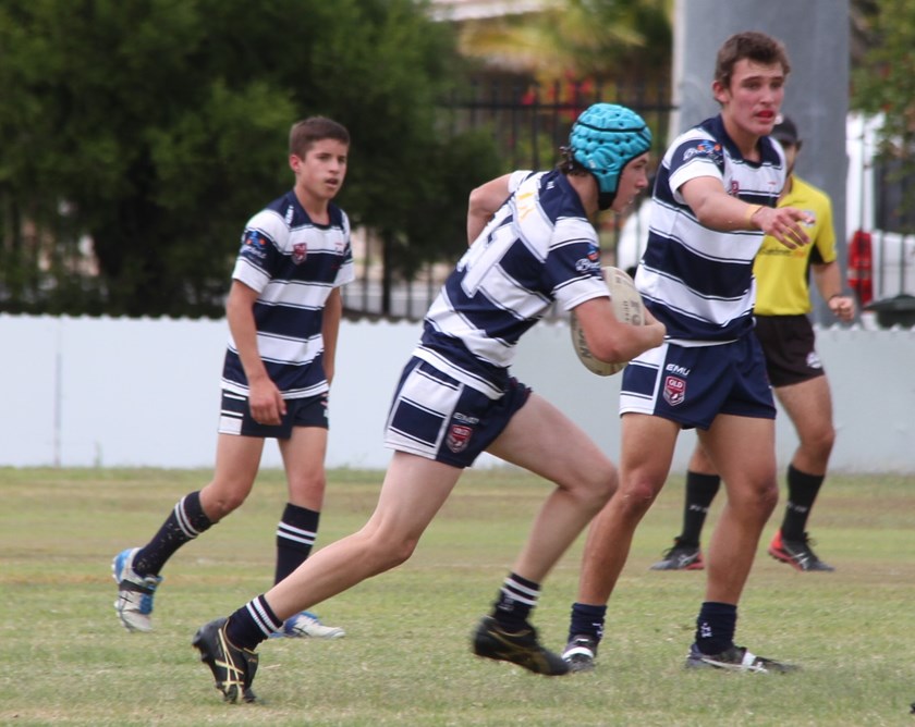 Brothers under 14 second rower Johnathon Browne make a signature run. Photo: supplied