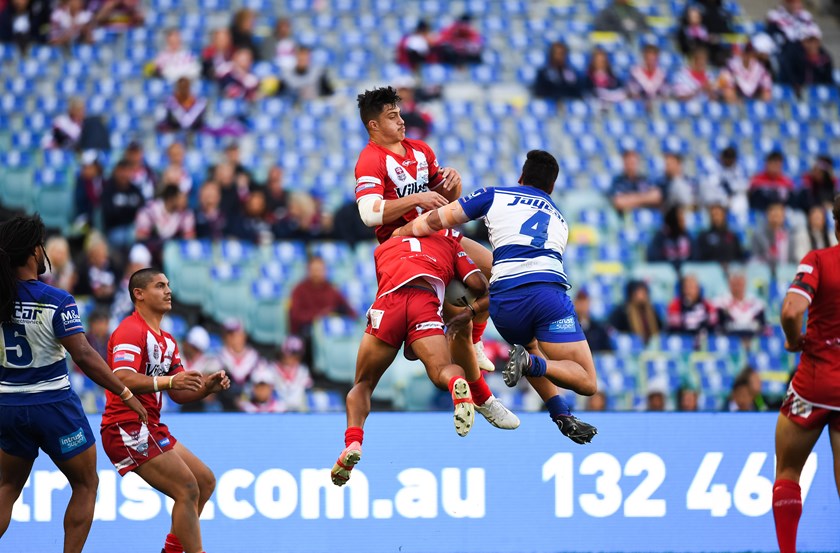The Redcliffe Dolphins played against the NSW Cup winning Bulldogs on NRL grand final day last year. Photos: NRL Photos
