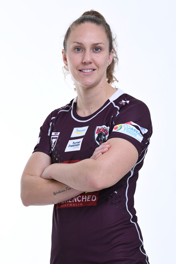 Karina Brown has played an integral part in developing women's rugby league on the Gold Coast, including founding the Burleigh Bears women's team.