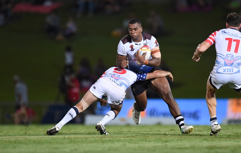 Featuring for Fiji in the Rugby League World Cup. Photo: NRL Images