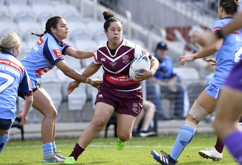 Jenni-Sue Hoepper representing Queensland in 2017. Photo: NRL Images
